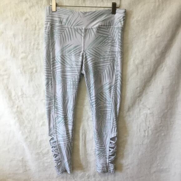 Jockey Mint Fern Leaf Plant Pattern Leggings - Picture 3 of 10